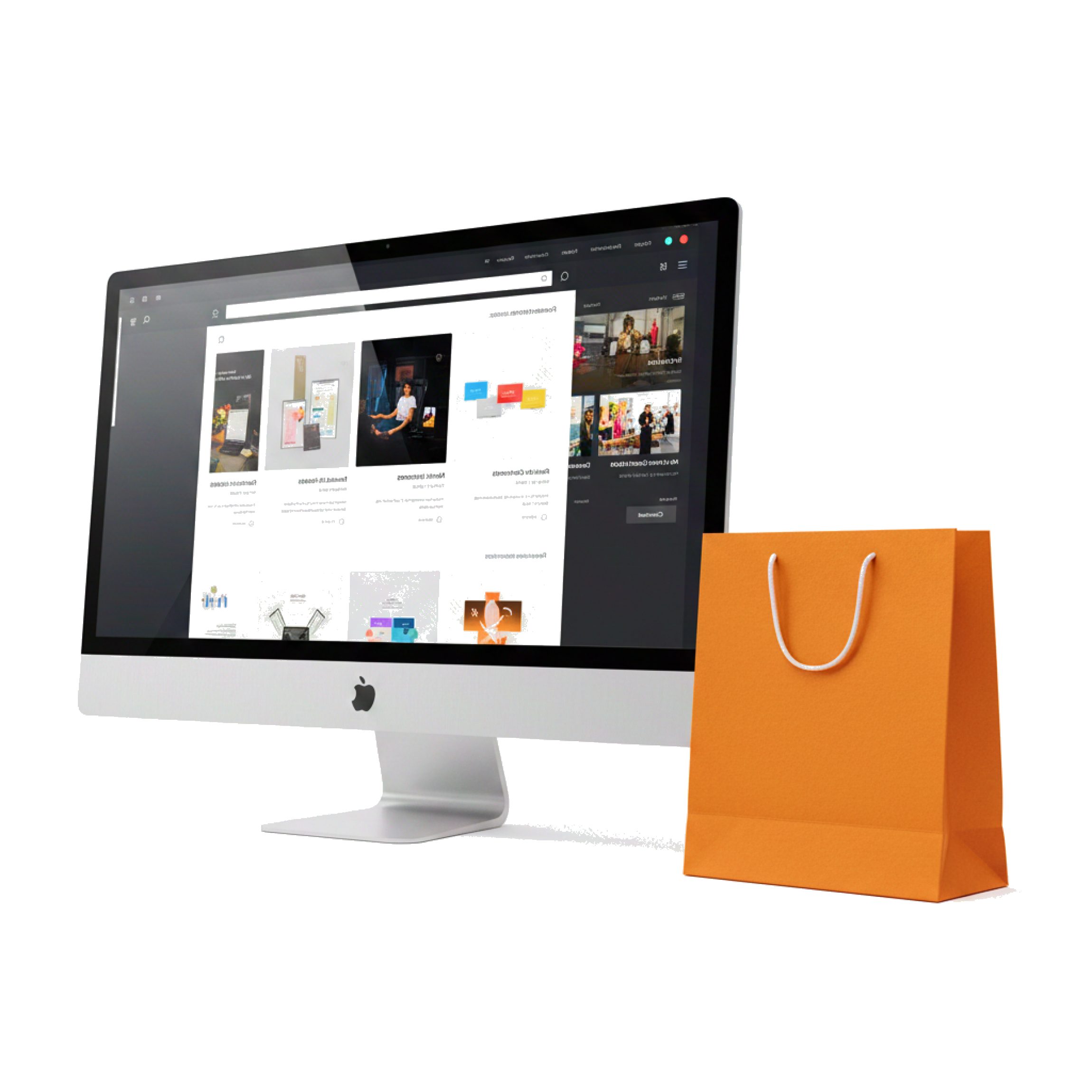 Computadora con compras en linea